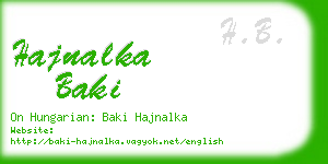 hajnalka baki business card